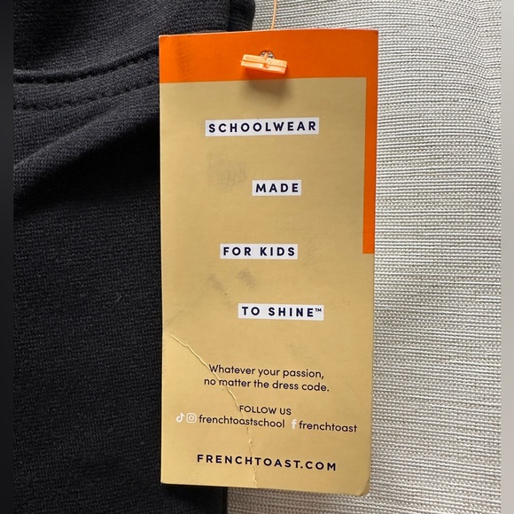 French Toast School Uniform Skinny Pant Back Pockets stretchy-Black zipper NWT - Picture 4 of 10